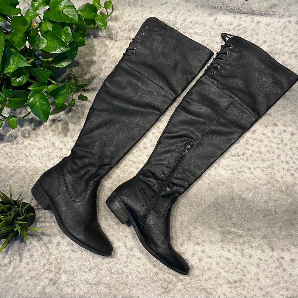 Black over the knee boots!